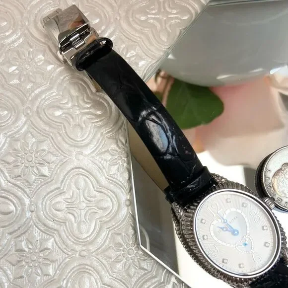 Judith Ripka Sterling Silver Heart Motif MOP Dial Ladies Dress Watch - Picture 13 of 16